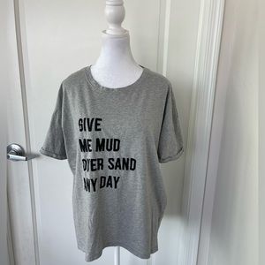 FC Jeans Gray Women’s T-Shirt Short-sleeve Size XL
